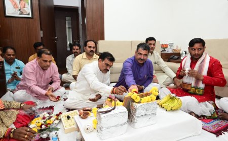 दीपावली के मौके पर बीजेपी प्रदेश कार्यालय में हुआ लक्ष्मी पूजन,प्रदेश अध्यक्ष वीडी शर्मा ने की पूजा