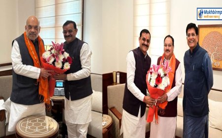 प्रदेश अध्यक्ष वीडी शर्मा ने की राष्ट्रीय अध्यक्ष जेपी नड्डा और अमित शाह से मुलाकात