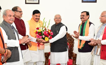 नव निर्वाचित सीएम मोहन यादव ने राज्यपाल के सामने सरकार बनाने का दावा किया पेस