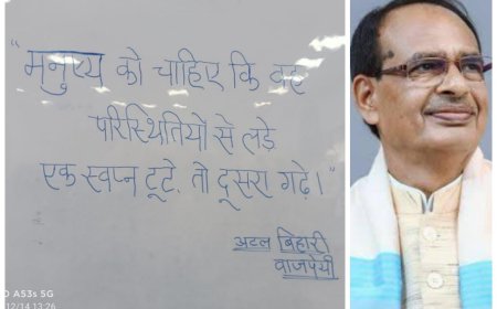 बीजेपी प्रदेश कार्यालय में लिखे अटल जी के विचार से कानाफूसी का दौर तेज