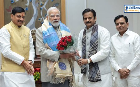 पीएम मोदी से मिले मुख्यमंत्री मोहन यादव और राजेन्द्र शुक्ला