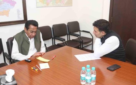 बेमन ही सही आखिर कमलनाथ और जीतू पटवारी ने एक दूसरे से की मुलाकात