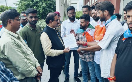 NSUI ने माखनलाल विश्विद्यालय के कुलगुरु पर लगाया आरोप,एबीवीपी के खिलाफ कुलगुरु को सौंपा ज्ञापन