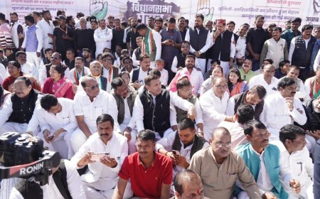 कांग्रेस 'शक्ति' प्रदर्शन पर फिरा पानी,मन मुताबिक नहीं पहुंची भीड़,मंच से ही खत्म हुआ प्रदर्शन,पूड़ी खाकर लौटे कार्यकर्ता