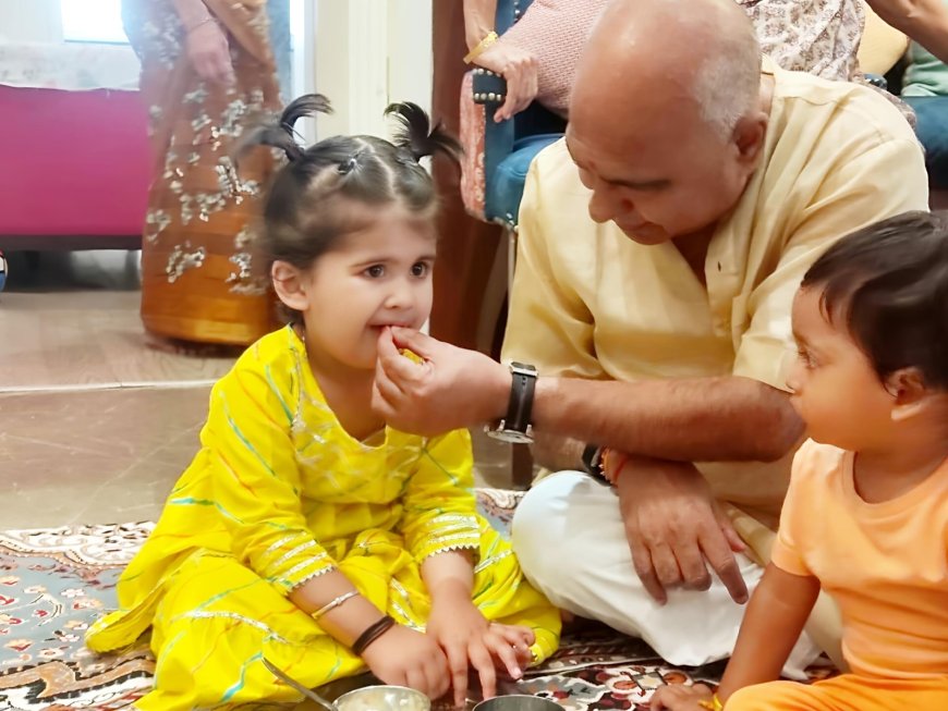 सियासी शोर शराबे से दूर बीजेपी अध्यक्ष हेमंत खंडेलवाल ने किया कन्या पूजन और अपने हाथ से कराया भोजन