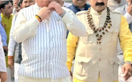 डबरा में नौ दिनों से चल रहे धार्मिक अनुष्ठान का नवग्रहों की प्राण प्रतिष्ठा के साथ पूर्णाहुति से हुआ समापन