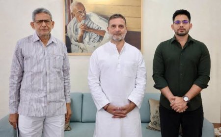 दतिया से अपने बेटे को टिकट दिलाने दिल्ली पहुंचे पूर्व विधायक राजेन्द्र भारती राहुल गांधी से की मुलाकात