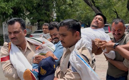 NSUI के उपाध्यक्ष को टांग कर ले गई पुलिस NEET पेपर लीक मामले में कर रहे थे प्रदर्शन