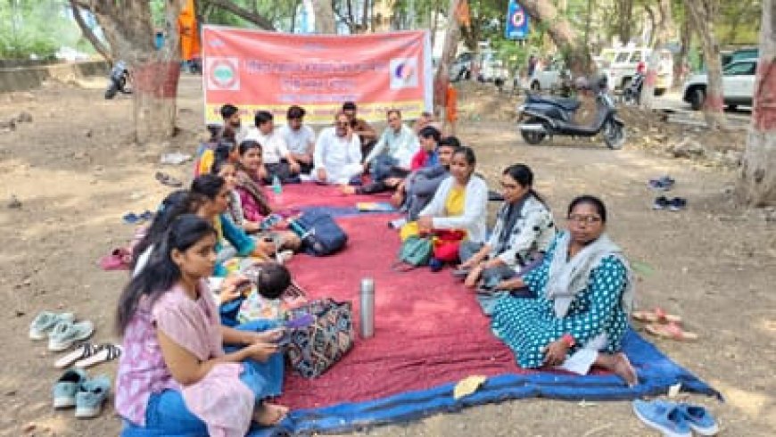 आर-पार के मूड में 32 हजार NHM संविदाकर्मियों की हड़ताल जारी 8 जून को CM हाउस घेरने का करेंगे घेराव